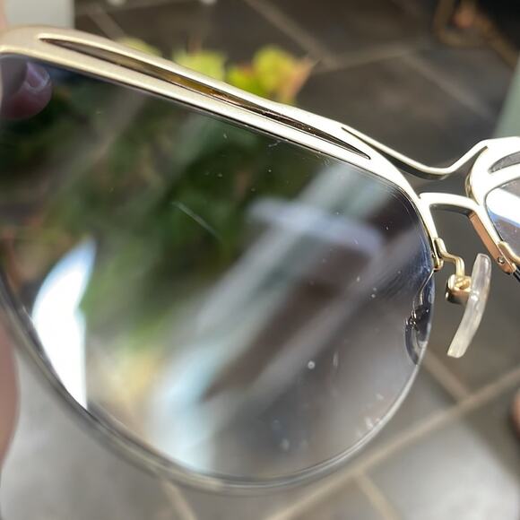 Marc Jacobs Gold Metal Gradient Pilot 61mm Sunglasses - Picture 8 of 10